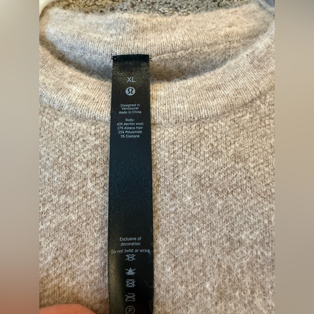 lululemon athletica Men's Tan Crewneck Sweater